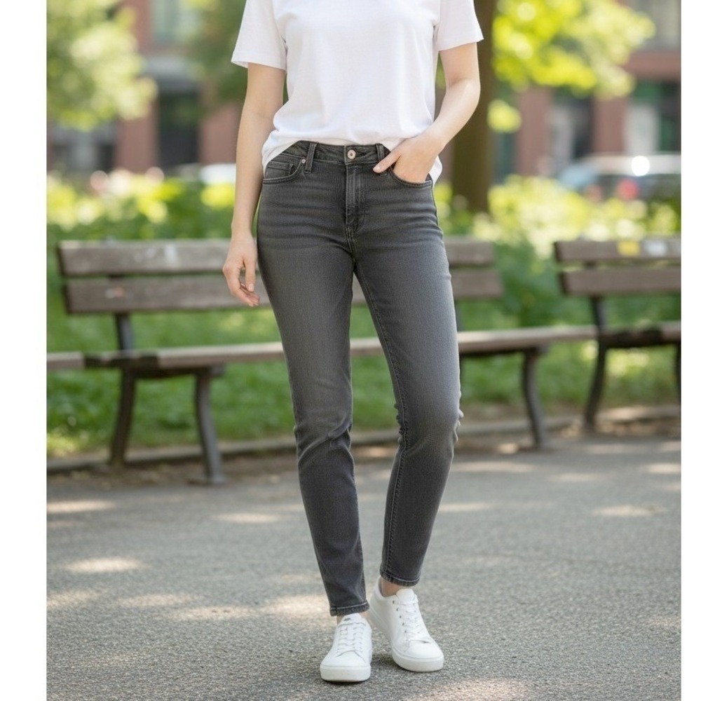 Levis Jeans Womens 30 Gray 711 Skinny Mid‎ Rise Denim Stretch Slim Fit Casual